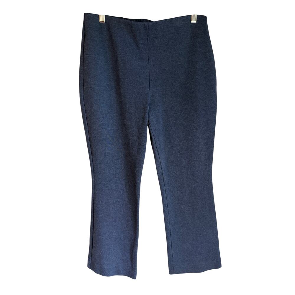 Talbots Montauk Pants Size 6 Blue Pull On Ankle Stretch Career Work
